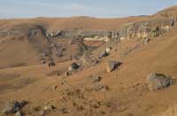 Walking trail, Drakensberg Mountains, South Africa