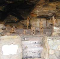 Diorama, Main Cave rock art site, Drakensberg Mountains, South Africa